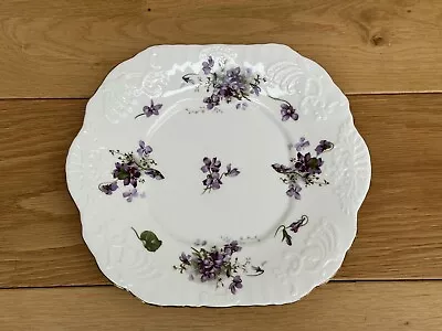 Buy Hammersley Victorian Violets Flowers Square Cake Plate • 19.99£