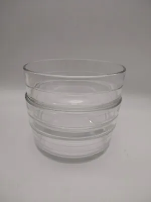 Buy 2 X Vintage Ikea Clear Glass Bowls Stackable Made In Italy  • 9.99£