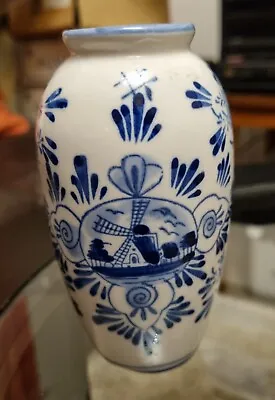 Buy Delft Blue Design Little Round Vase. Brand New. • 4£
