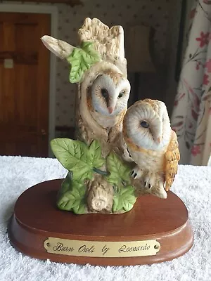 Buy Barn Owls By Leonardo Ceramic Ornament With Base • 12£