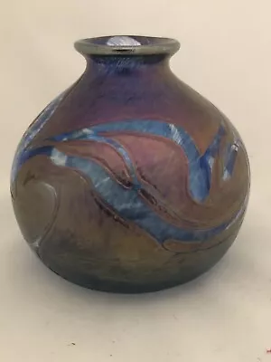 Buy Lanmara Glass British Studio Vase 1995 • 80£