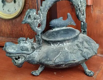 Buy Chinese Bronze Unusual Rare Dragon Teapot • 48£