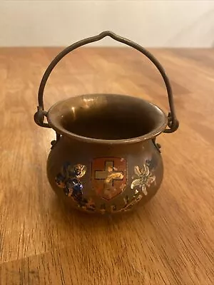 Buy Old Vintage Rare Handmade Swiss Copper Pot • 16£