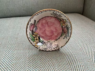 Buy Maling Pottery Pink Lustre Springtime Spring Flowers Trinket Dish + Stand. • 9.99£