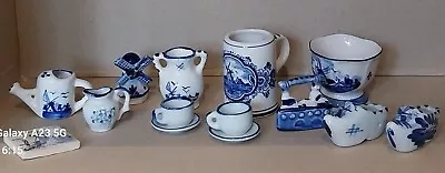 Buy Delft Blue Mini Hand Painted Dutch Porcelain Assorted Figures • 35£