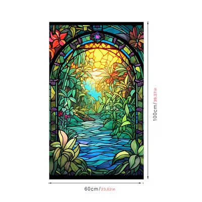 Buy 3D Privacy Static Frosted Stained Window Film Flower Glass Sticker Decor • 10.59£