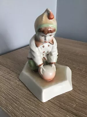Buy Zsolnay Pecs Hungary Figure Child Squatting With A Ball Stamped Sinko • 55£