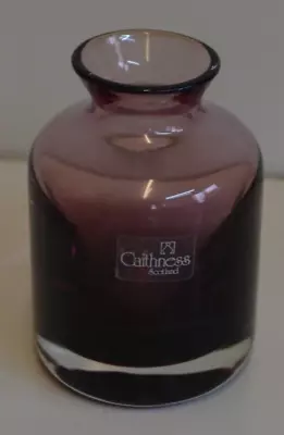 Buy Caithness Glass Amethyst Purple  Shaped Bouquet Short Vase 10cm Height. • 9.99£
