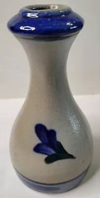 Buy Rowe Pottery Works  Vase Cobalt Blue Salt Glaze Stoneware 5.75 Inch Xxt • 21.13£