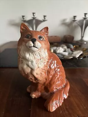 Buy BESWICK CAT  PERSIAN SEATED LOOKING UP LARGE No. 1867 GINGER GLOSS PERFECT • 30£