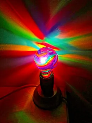 Buy Stained Glass Rainbow Light Bulbs Handmade Home Decor Sensory Kids Disco Party ♡ • 12.35£