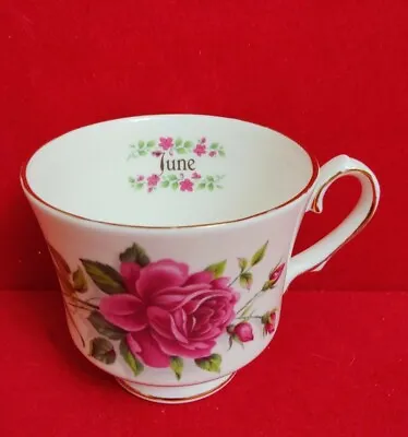 Buy Duchess Fine Bone China JUNE Coffee Tea Cup  Pink Roses Month - JUNE Cup Only • 7.59£