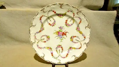 Buy Dresden Flowers Porcelain Hand Painted Franziska Hirsch Plate 9.25  1901-1930 • 72.04£