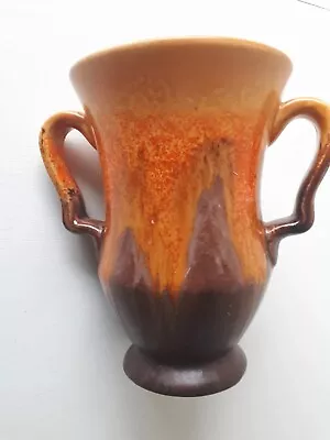 Buy  Vase Urn Orange And Brown BESWICK Ware Vgc ENGLAND 13.5cm Tall • 12£