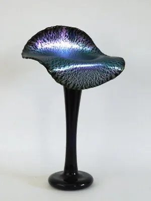 Buy Okra Richard Golding Jack In The Pulpit Vase Iridescent Studio Glass Signed 1992 • 139.95£