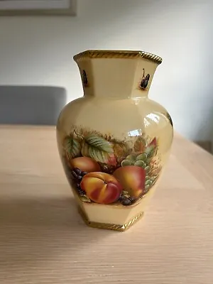Buy Aynsley Orchard Gold Fine English Bone China Hexagonal Vase • 13£