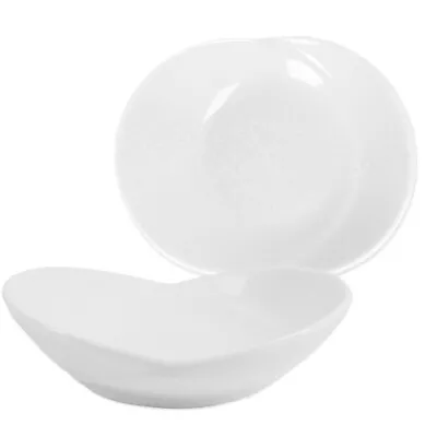 Buy 2x WHITE PORCELAIN SERVING BOWLS Spanish Small Mini Olives Sauce Nibbles Dishes • 7.43£