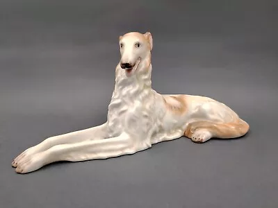 Buy Rare Large Herend Porcelain Borzoi Dog Figurine • 157.33£