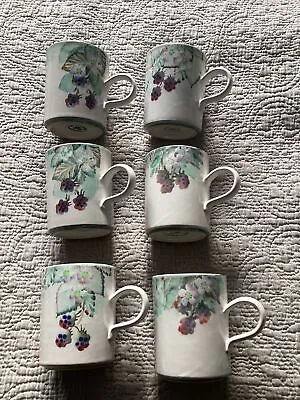 Buy The Tain Pottery Scotland 6 X BRAMBLES Pattern Mugs 4 Inches High • 50£