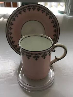 Buy Very Unusual Pink Ground Porcelain George Jones Coffee Can & Saucer C1920 • 38£