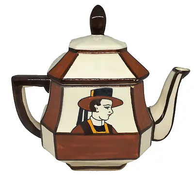 Buy Henriot Quimper Pair Art Deco 1940's Handpainted Teapot • 25£