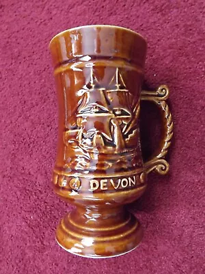 Buy Brown Glazed Pottery Tankard. Devon. (HC1921) • 0.99£