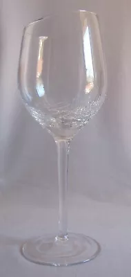Buy White Wine Glass Goblet Pier 1 Angled Rim Crackle Pattern 8 7/8   • 16.60£