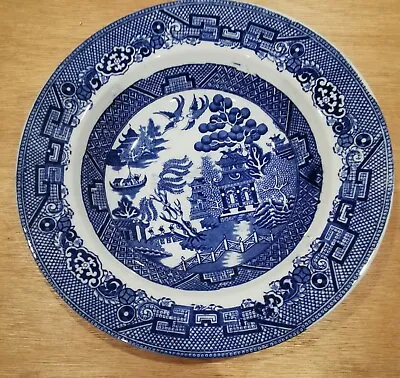Buy Antique Allerton’s England Pottery Ironstone “Blue Willow” Bowl #1 • 55£
