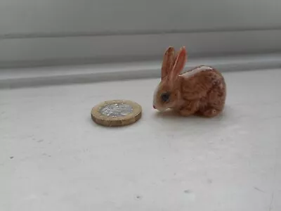 Buy Rabbit - Pottery  Beautiful Miniature - Detailed Head Down, Fawn/brown Rabbit • 4.60£