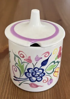 Buy Poole Pottery Vintage Hand Painted Lidded Jar Jam Preserve Pot BN Design • 4.99£