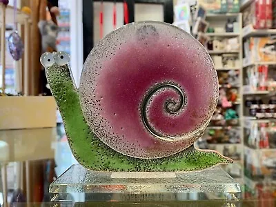 Buy Fused Glass Ornament Snail Pink - Nobilé Glassware - 1560-16 • 39.99£