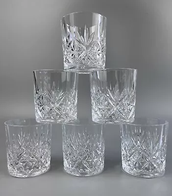 Buy Cut Crystal Glass Tumblers X 6. Vintage Old Fashioned / Whiskey Set. 200ml • 42.99£