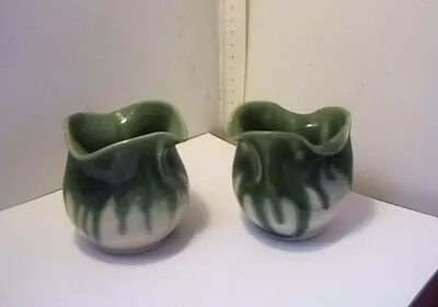 Buy Aller Vale Pottery Devon Torquay Ware 2 Green G1 Vases • 15£