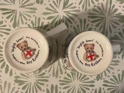Buy Set Of 2 New Mugs“English Bears” Bone China Mugs By Roy Kirkham, Made In England • 56.99£