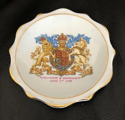 Buy Vintage Royal Albert Bone China Elizabeth II Coronation Small Plate/dish, 1953 • 6£
