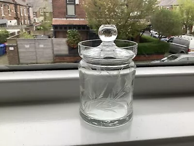 Buy Fern Cut Glass Preserve Jar With Lid - Circa 1960’s • 6£