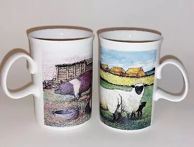 Buy 2 Dunoon Mugs Sheep Pigs Jack Dadd Ennerdale And Pennine Stoneware  • 11.99£