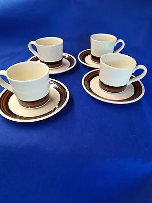 Buy Retro Royal Doulton Lambethware Bistro 4 X Cups And Saucers Excellent • 12.95£