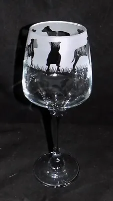 Buy New 'STAFFORDSHIRE BULL TERRIER' Hand Etched Large Wine Glass With Gift Box • 13.99£