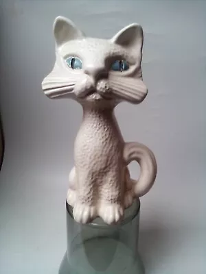 Buy DARTMOUTH Pottery Devon England CAT Figurine  1970's WHITE 21 Cm • 28£