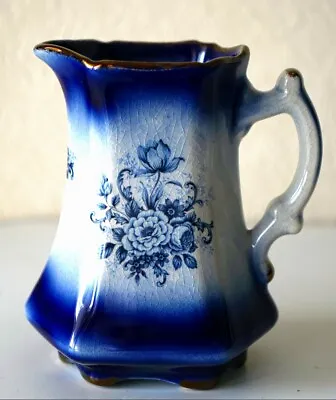 Buy Vintage Mayfayre Staffordshire England Pottery Porcelain Jug Floral Blue Used • 30£