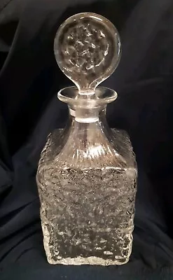 Buy Vintage Whitefriars Glass Glacier Decanter Designed By Geoffrey Baxter  VGC • 30£