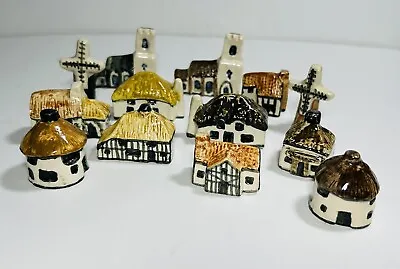 Buy Job Lot Vintage Tey Pottery Miniature Porcelain Houses Old Bundle (2) • 9.99£