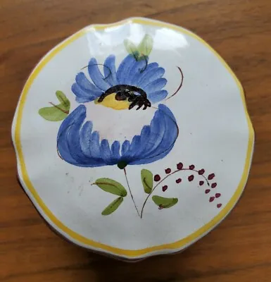 Buy Vintage Numbered Floral Majolica Pottery Taormina, Sicily, Italy, Trinket Box  • 15.14£