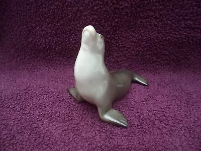 Buy Vintage USSR Lomonosov Porcelain Seal Figurine, Excellent Condition. • 12.99£