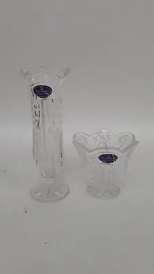 Buy Royal Doulton Hand Cut Finest Crystal Glass Bud Vase Plus Bowl Home Decor  • 9.99£