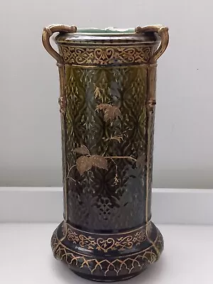 Buy Antique/vintage Art Nouveau Sarreguemines French Majolica Vase • 19.95£