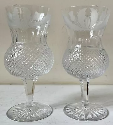 Buy Edinburgh Crystal THISTLE Pattern - Pair Of Water Goblets 6 1/2  • 220.57£