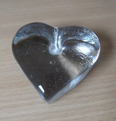 Buy Dartington Crystal Clear Glass Heart Shaped Pen Holder Paperweight • 3.99£