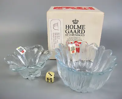 Buy Holmegaard Glass Bowls X 2. VTG Copenhagen. Nuts Bonbons Trinkets. Small 4  3.5  • 13.99£
